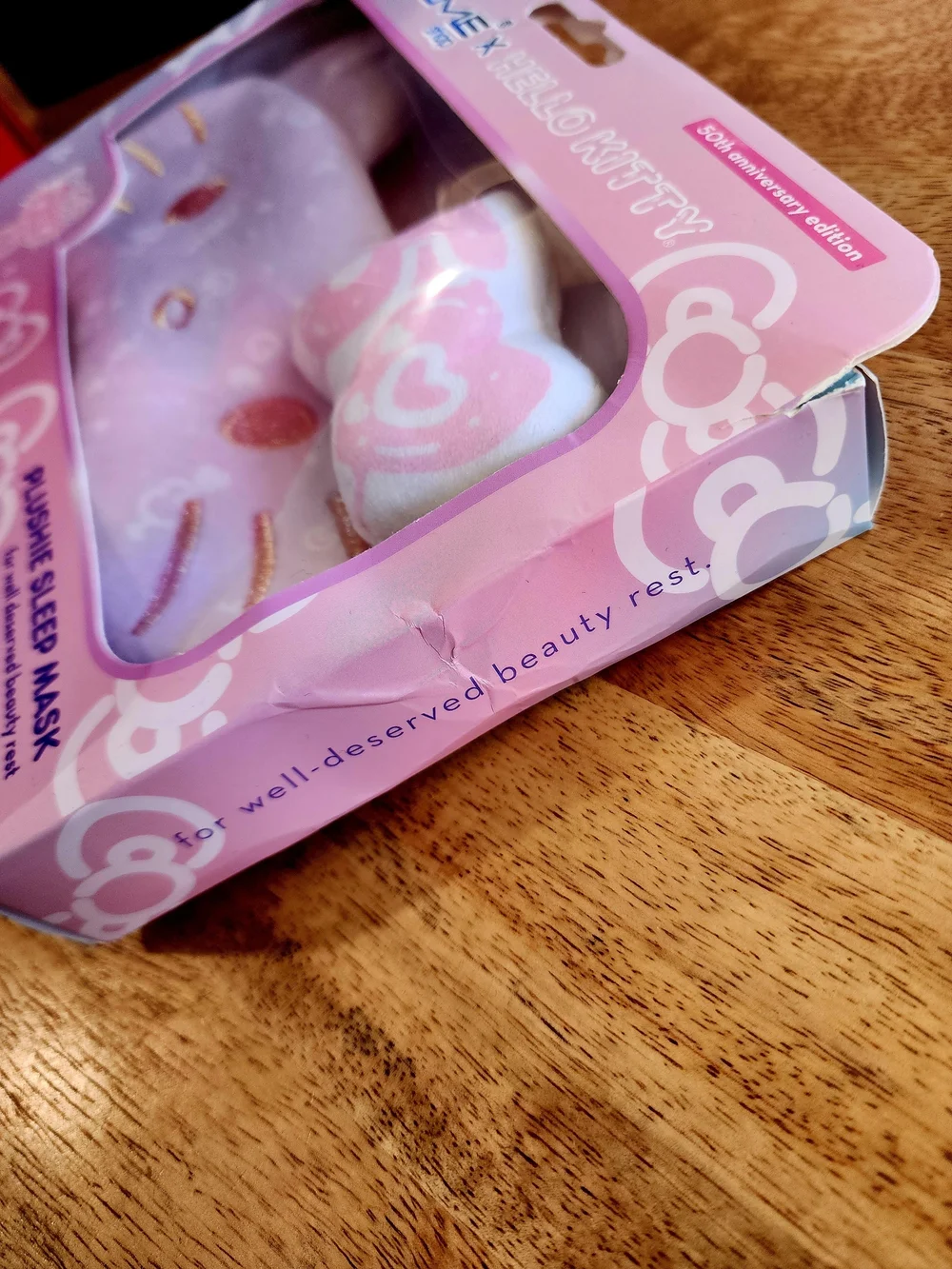 The Crème Shop x Hello Kitty 50th Anniversary Plushie Sleep Mask - Light Pink